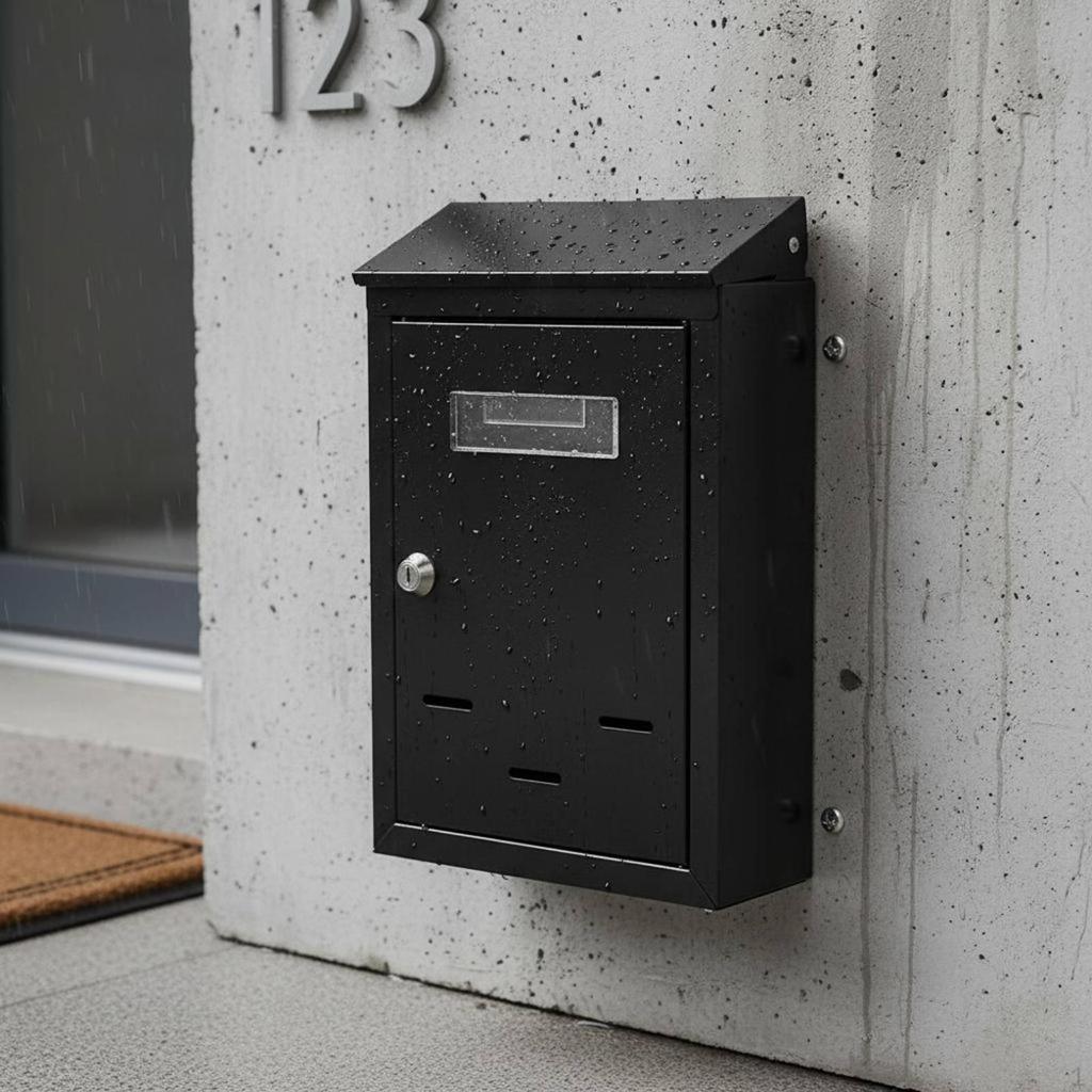 WallMounted Mailbox Versatile Outdoor Key Lock WeatherResistant Secure Wall Drop Box for