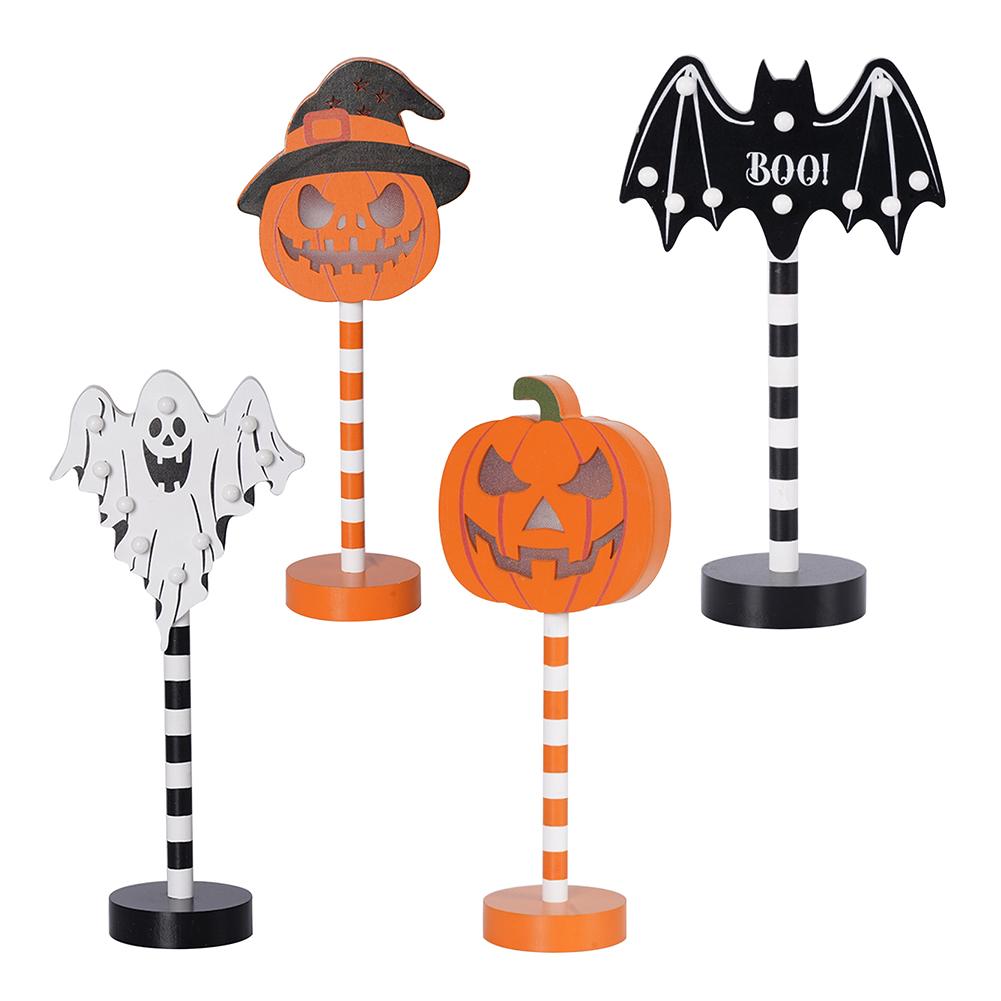 

Хэллоуин Тыква Лампа Фестиваль Тема Светодиодный Призрак Летучая мышь Свет на батарейках Теплый белый свет Деревянный для вечеринки Декор дома с привидениями