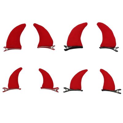 Horn Hair Clip Cartoon Pattern Hairpin Role Palying Costume Barrettes Adjustable for Halloween Holiday Party