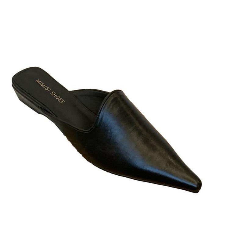 Women s Mule Sandals Flat Pointed Toe Pumps PU Leather Water Repellent Plain Simple Spring/Summer Sabot Casual Indoor/Outdoor