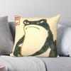 Matsumoto Hoji Frog Square Pillowcase Polyester Linen Velvet Pattern Zip Decor Sofa Seater Cushion Case