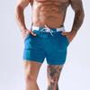 New Men's High-End Quick-Dry Plus Size Double-Layer Tie-Up Swim Trunks