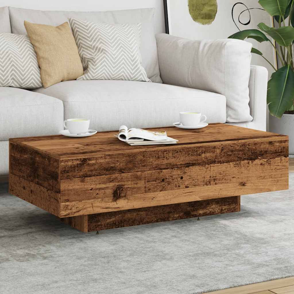 Coffee Table with Vintage Wood Look 100 x 49.5 x 31 cm Engineered Wood