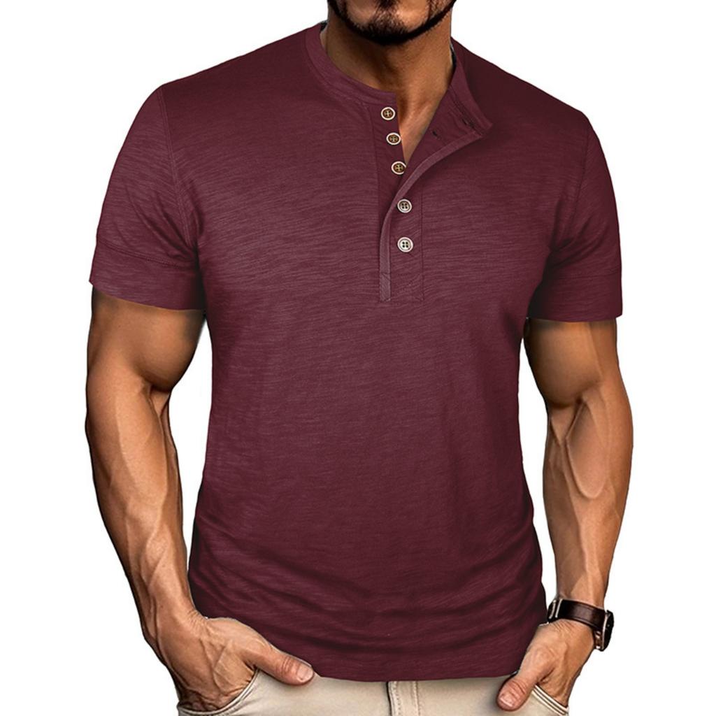 Men's Shirt Casual Round-neck T-Shirt Top