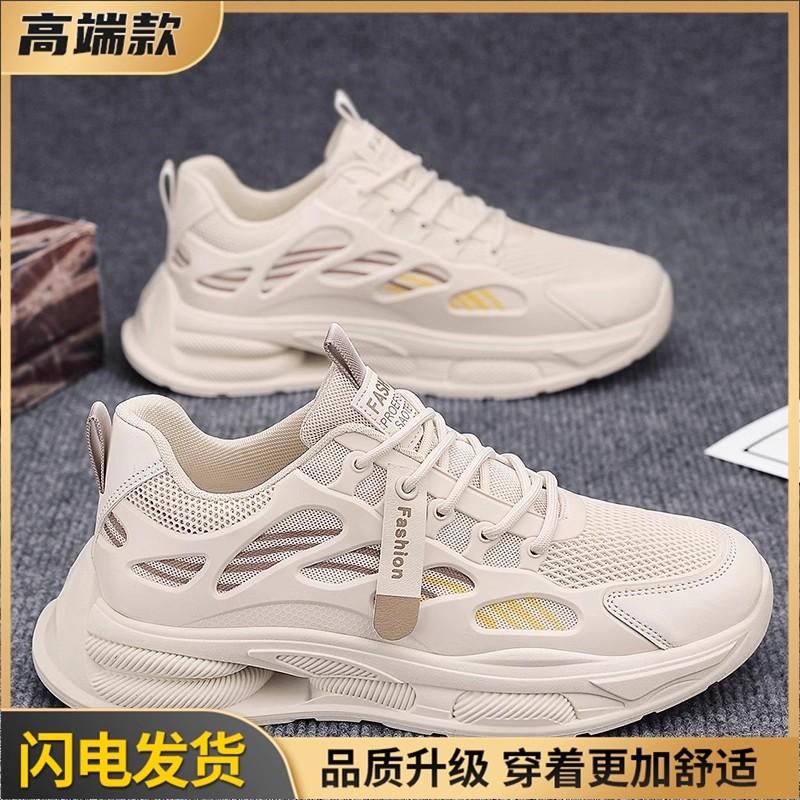 Summer New Mesh Lightweight Soft-soled Running Sports Shoes Autumn Height Increase Casual Dad Trendy Shoes