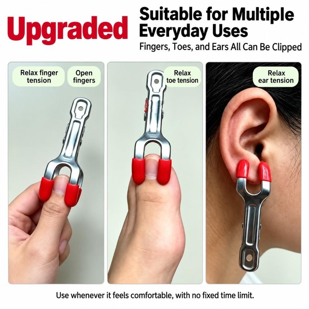 5/6PCS Metal Point Tool Rubber Tip Relax Gadget Portable Massage Clip Ear Massage
