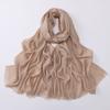 Soft Versatile Solid Bamboo Yarn Scarf With Star Rhinestone For Women