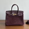 Platin Tasche Swift Leder und Wildleder 25/30CM Doppel-Schultergurt Damen-Tasche Einzel-Schulter Umhängetasche Vielseitig Mode Handtasche Tasche
