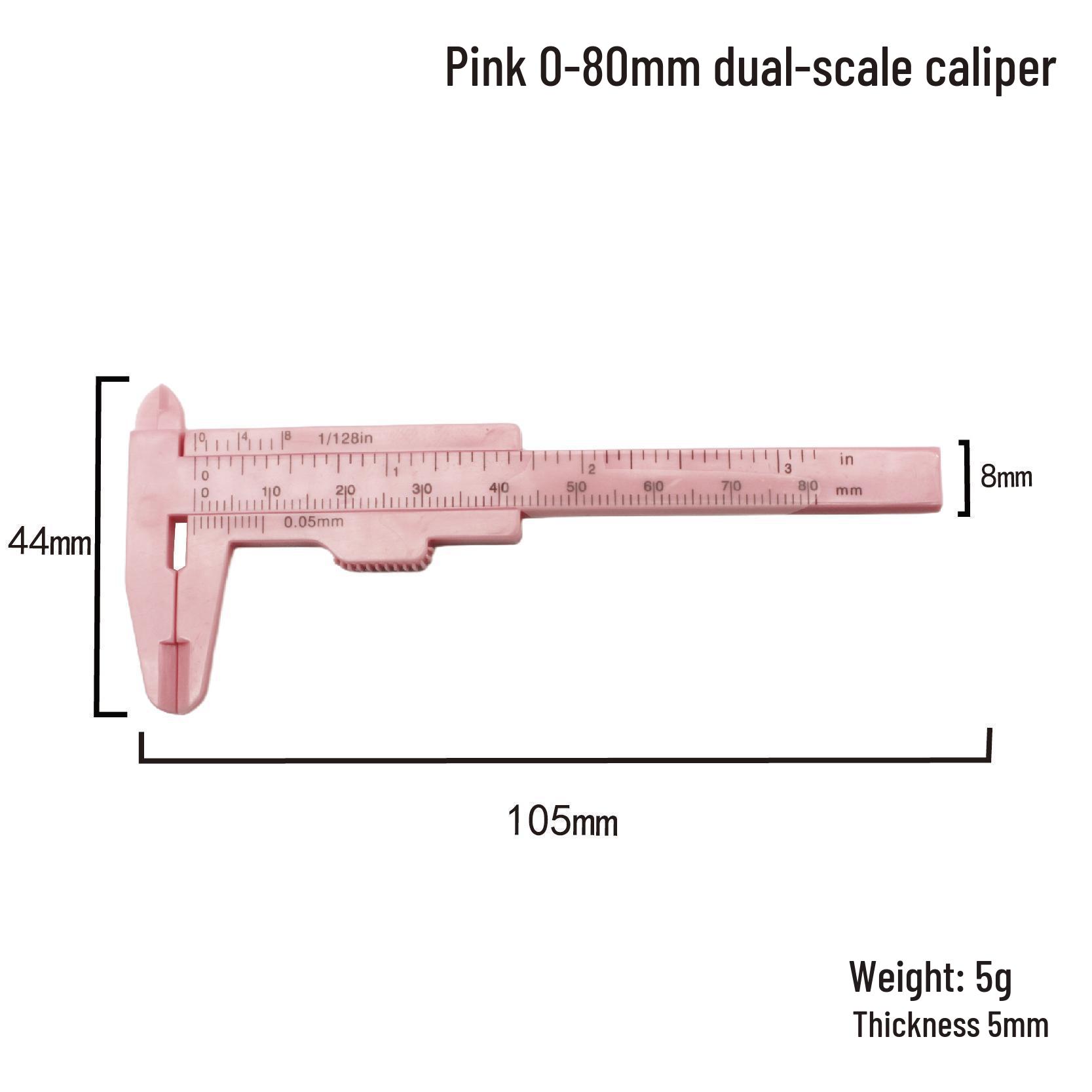 Mini Dual Scale Vernier Caliper 80-150mm for Jewelry and Wenwan, Plastic Measuring Tool