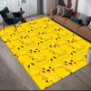 Cute Pikachu Pattern Square Carpet,Area Rug,Carpet Rug for Living Room Bedroom Sofa Playroom Decor,Non-slip Floor Mat