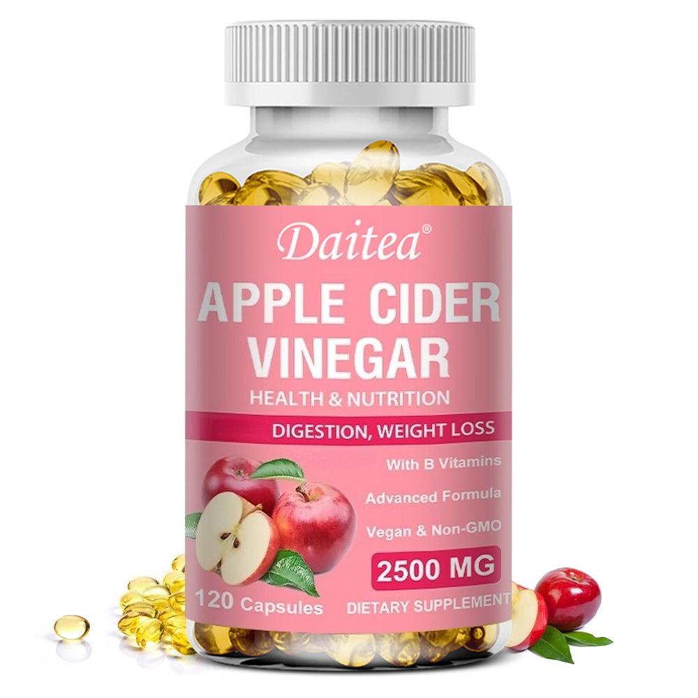 Premium Apple Cider Vinegar Capsules with B Vitamins for Digestion and Weight Management Support 120PCS