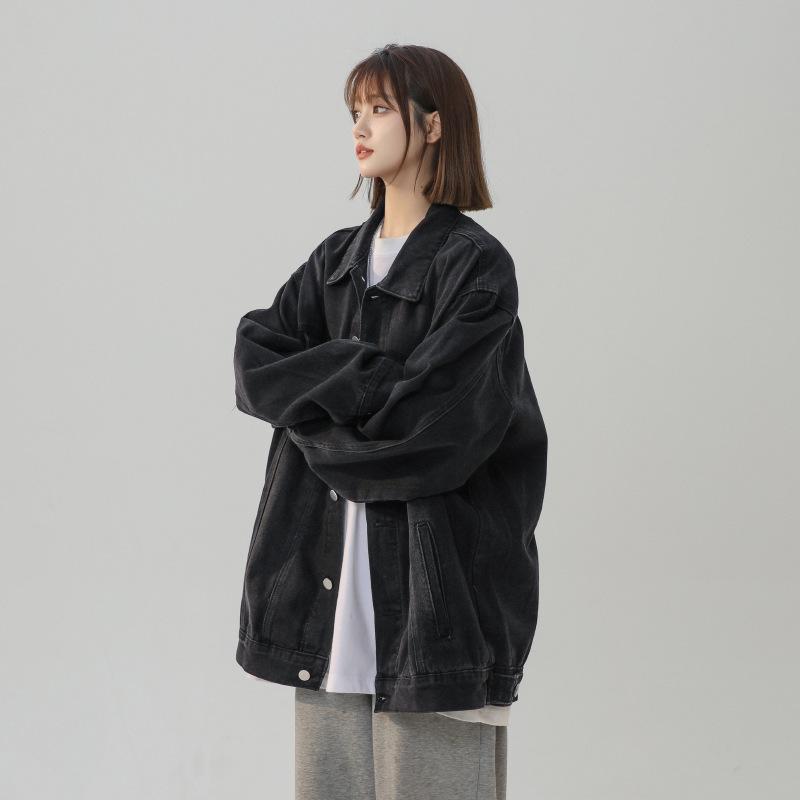 

Джинсовая куртка мужская осенняя ретро красивая рабочая одежда повседневная куртка модный бренд молодежный универсальный свободный топ с лацканами 2XL