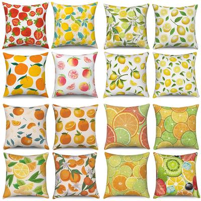 Fruit Print Pillowcase  Summer Home Decor Cushion Cover Sofa Car  Throw