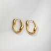 YF8459 Vintage Fashion Tarnish Free Jewelry 18K Gold Plated Waterproof Stainless Steel Irregular Geometric Earrings