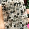 4x4mm Natural Stone Faceted Square Beads: Amethyst, Tourmaline, Garnet Jewelry Accessories