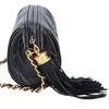 Chanel 0 Series Quilted Leather CC Logo Fringe Chain Shoulder Bag Black/GDHardwareUsed