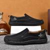 Large Size 48 Handmade Split Leather Men's Casual Shoes Comfortable Men Loafers Moccasins Men Flats Shoes Driving Shoes