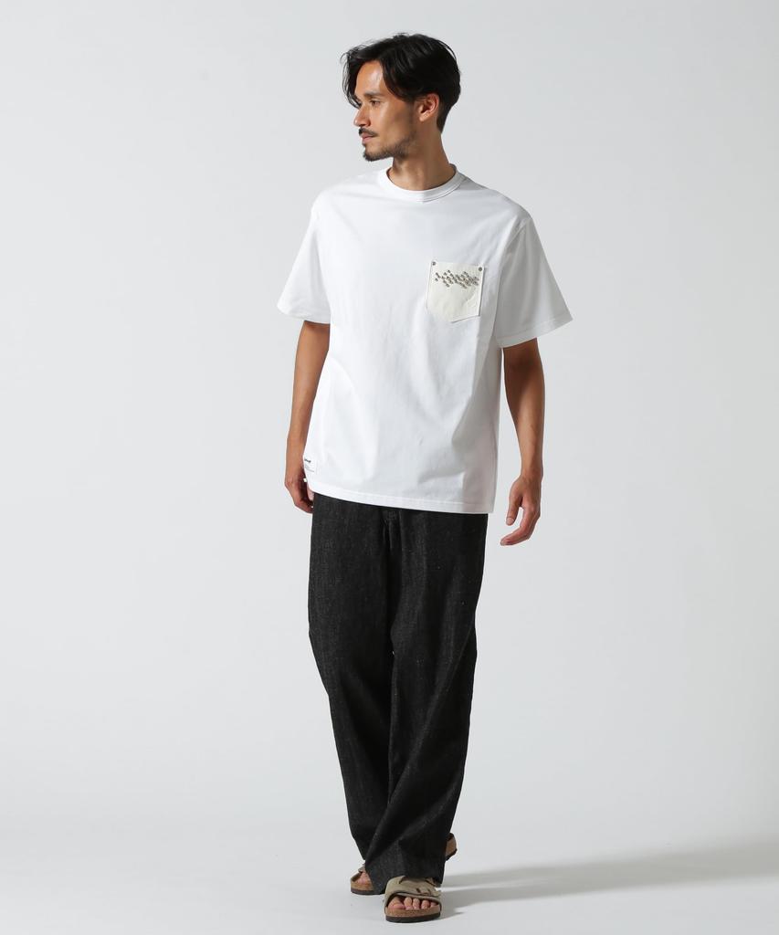 Schott Leather Pocket Diamond Studs T-Shirt, Men's, Size M, 030, White, 782-4234002