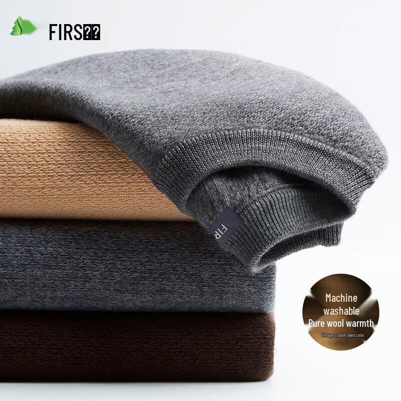 

Shanshan Men s 100% Merino Wool Machine Washable Casual Pullover Sweater XL