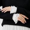 Detachable Shirt Pleated Flare Sleeve False Cuffs Solid Color Pleated Wristband Decorative Women Clothing Accessory