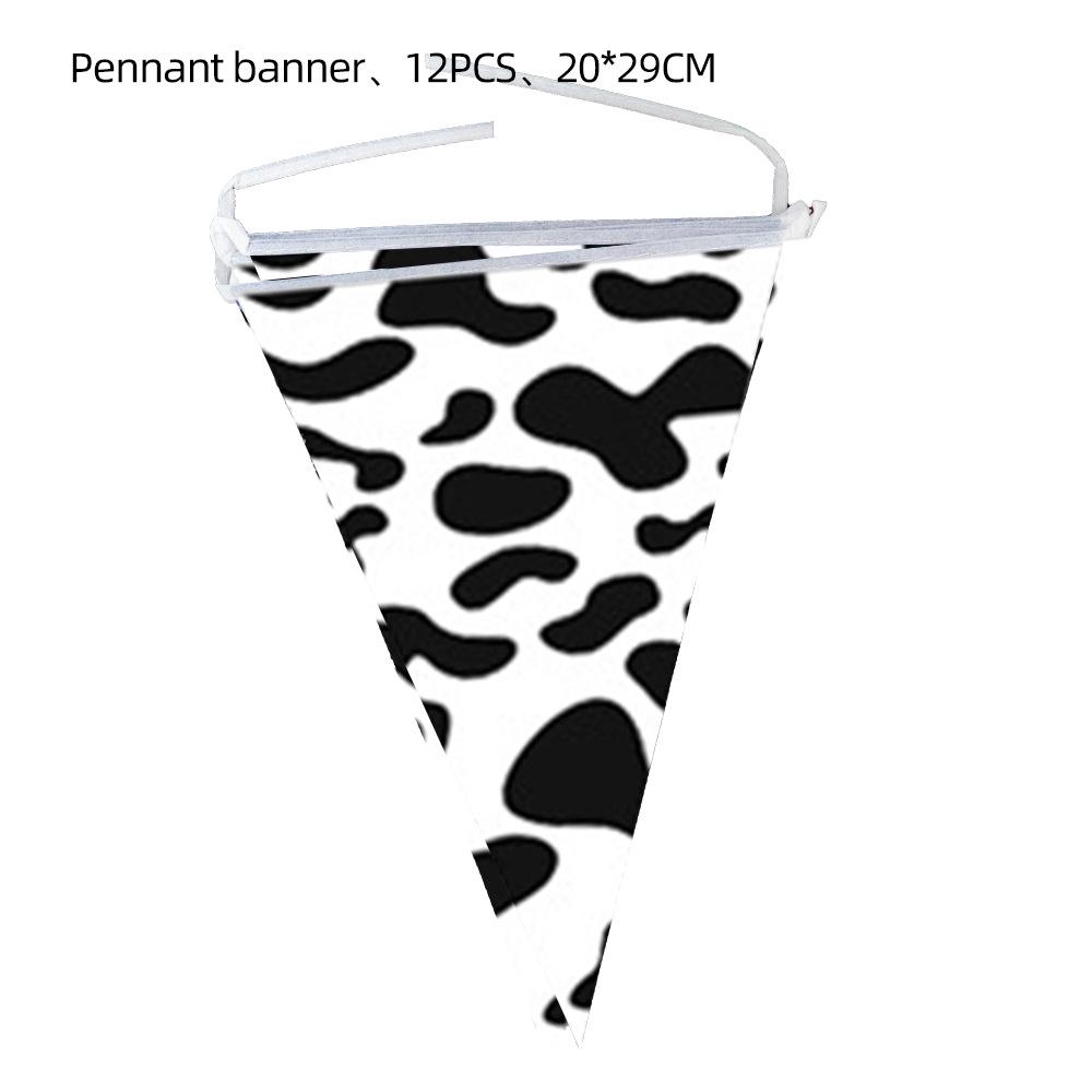 Cow Print Party Tableware Set: Plates, Napkins, Tablecloth for Farm Animal Baby Shower