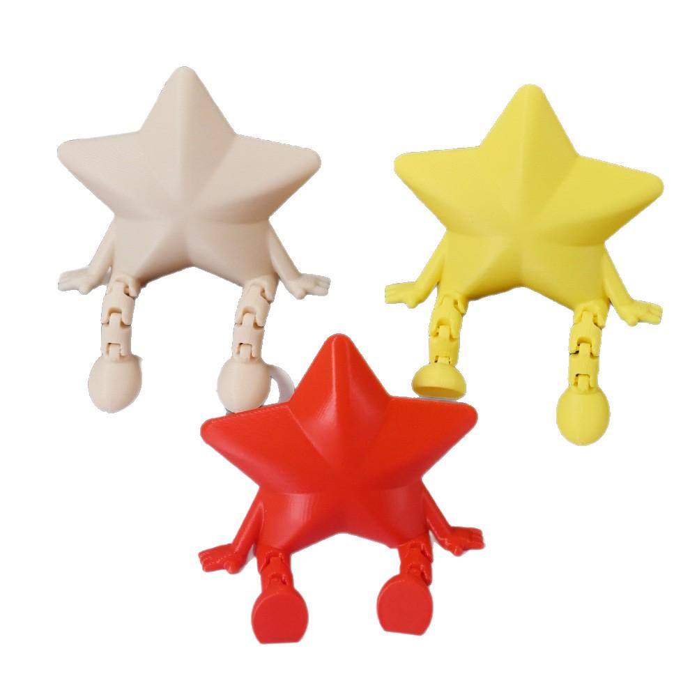Cute Star Movable Joint Toy Doll - 3D Printed Handcrafted Gift Ornament