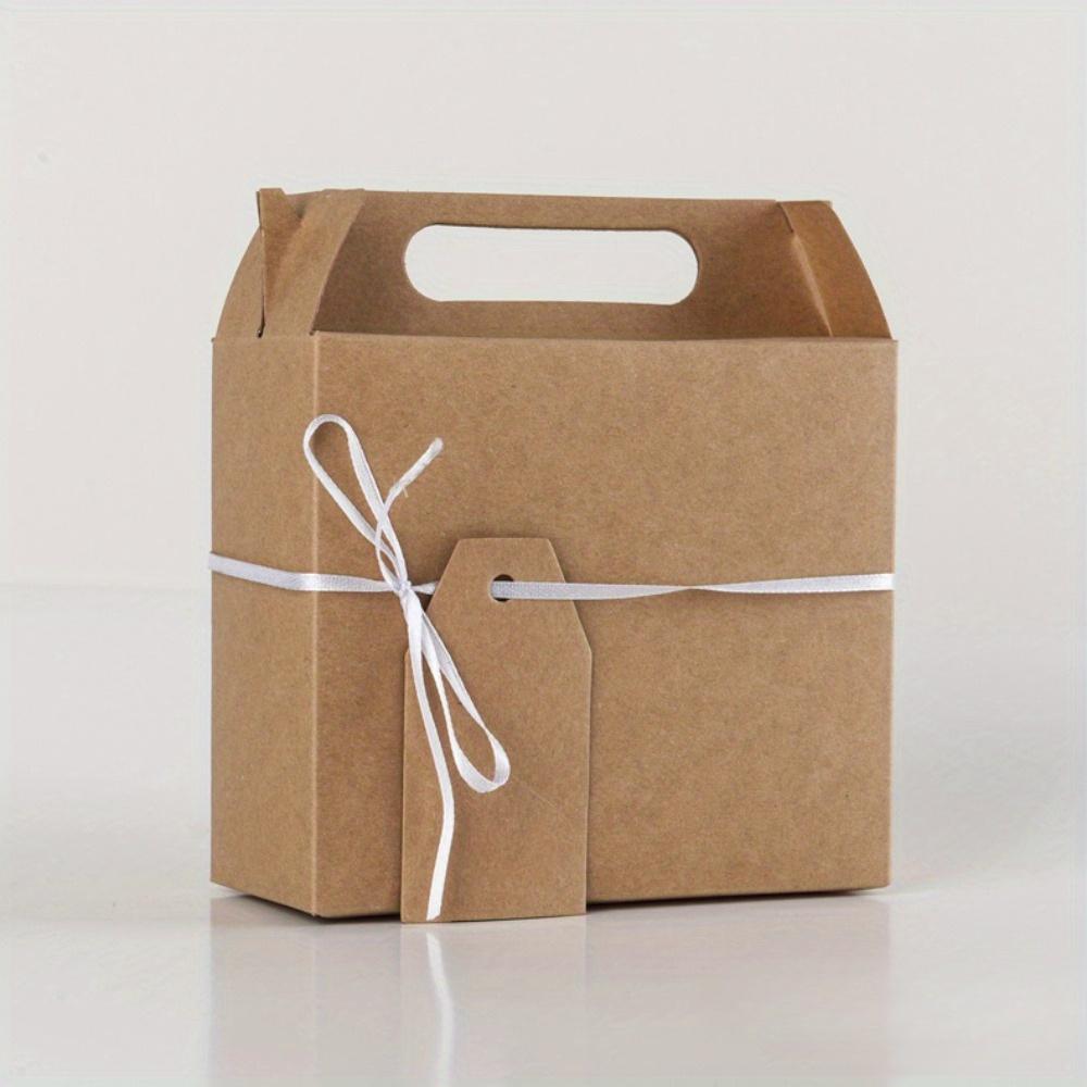 50pcs Kraft Paper Party Favor Boxes Gable Boxes with Rope and Tag Folden Terat Boxes Gift Boxes Gift Wrap Box Storage Box