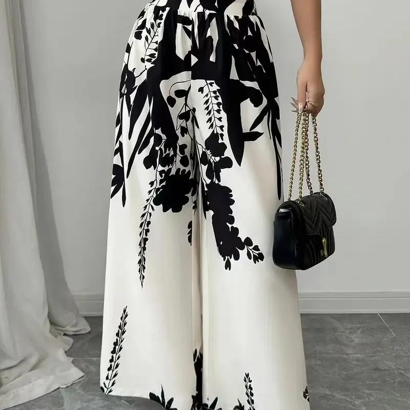 Modische Damen-Hose mit Print, Schnürung, Taillenbetonung, schmal geschnitten, lässig