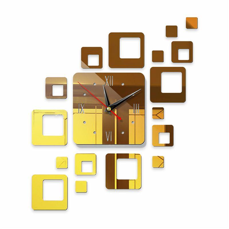 3d Diy Large Wall Clock Mirror Surface Sticker Art Design Office Home Decor