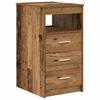 Desk with Under Cabinet Reclaimed Wood Look Particleboard
