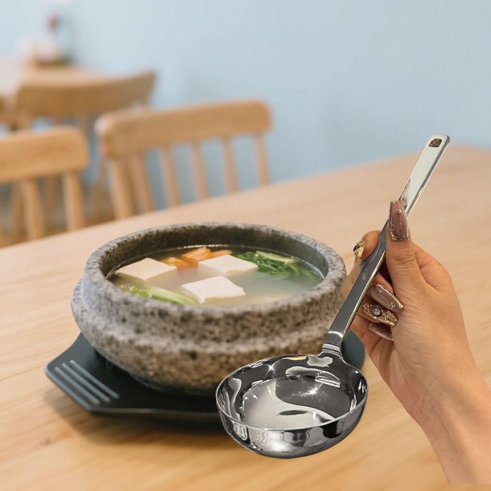 Stainless Steel Soup Spoon Deepened Serving Colander Cooking Essential Slotted Spoon  Restaurant