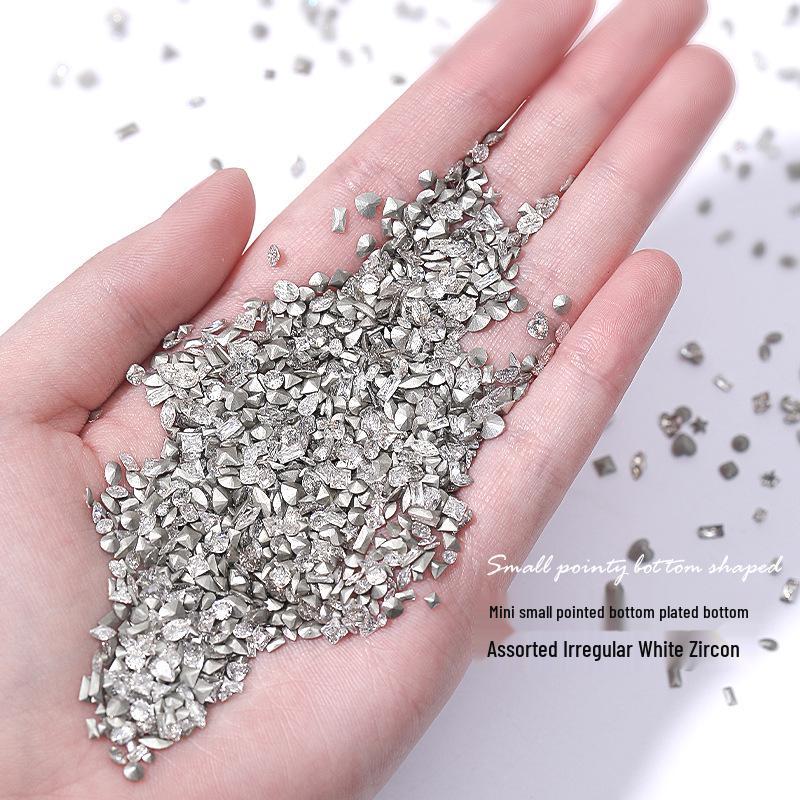 

Mini Irregular White Howlite Nail Art Rhinestones - Mixed Sizes
