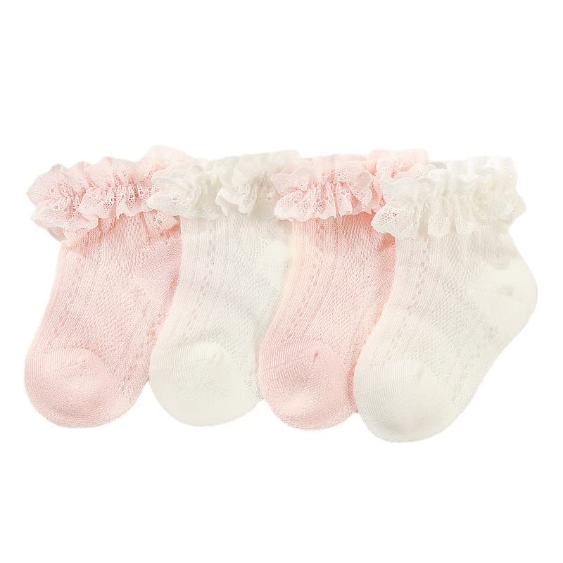 Lyxiga spetsbabysockor för flickor [ZGKULAEAOW] bebisar, barn, barn, sockor, (9-11cm)
