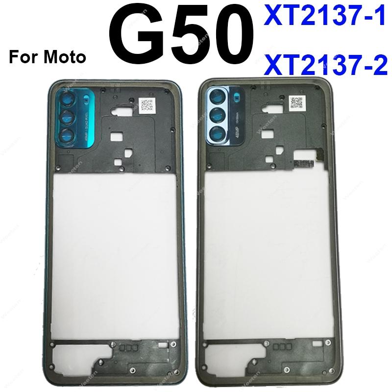 Middle Housing Frame For Motorola Moto G50 G50 5G XT2137-1 XT2137-2 XT2149-1 Middle Frame Cover Bezel Panel Flex Cable Parts