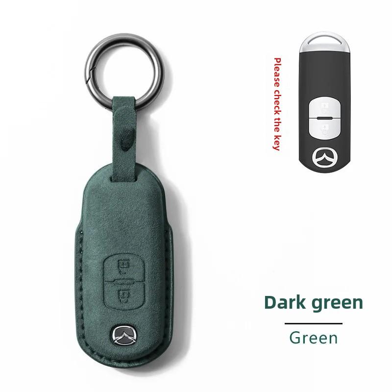Mazda Car Key Cover Premium Leather Flip Key Case Compatible with Mazda 3 4 5 Models Auto Accessories Shell Buckle Bag