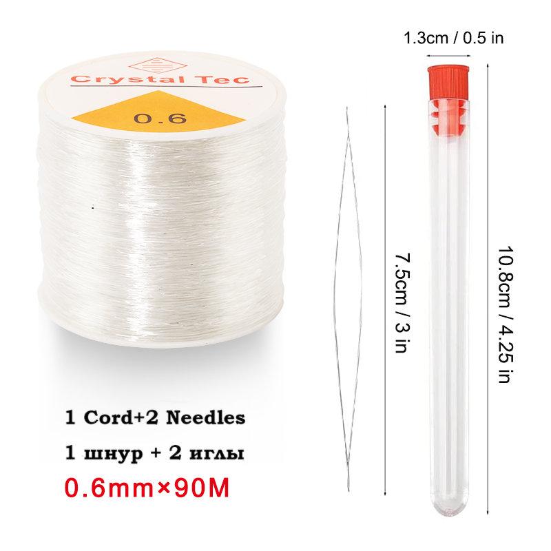 0.5-1.0mm Elastic Cord Beading Thread Stretch String Fibre Crafting Line for Jewelry Making DIY Seed Beads Pony Beads Bracelets