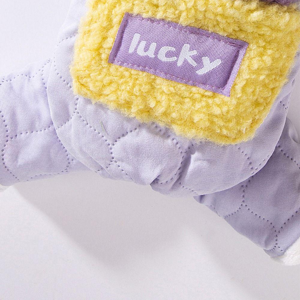 Cartoon Pet Jumpsuits Stylish Thickened Dog Costume Funny Winter Puppy Clothes  Pet Supplies