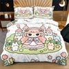 Pink Cartoon Princess Castle Floral Duvet Cover Set Comforter Cover Bedding Set No Filler HD Print Soft Bedroom Bed Cover