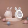 1PC Kids Cute Rabbit Alarm Clock With Night Light Stepless Dimming Led Digital Alarm Clock For Boys Girls