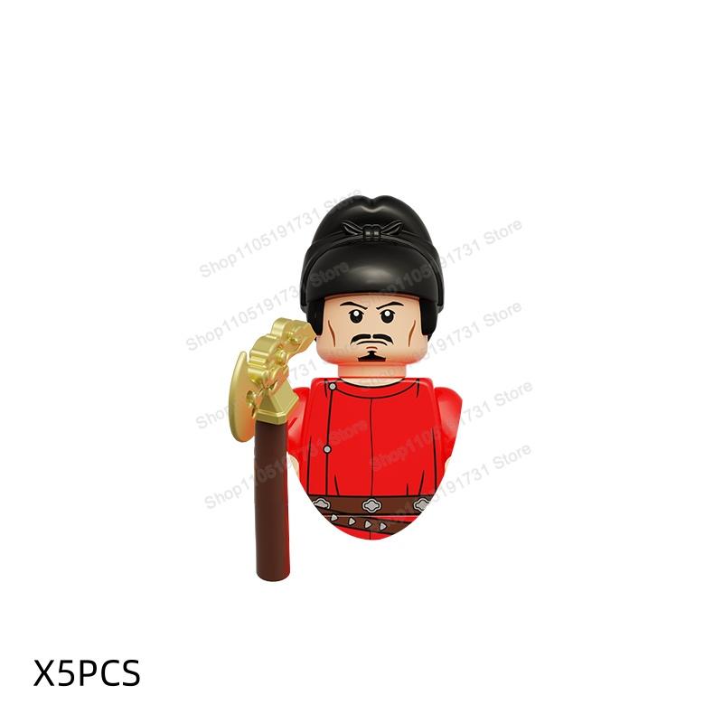 MOC Chinese Soldier Figures Building Blocks Shangzhou Dynasty Qin Dynasty Castle Warrior Knights Army Accessories Bricks Toys