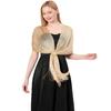 Sparkling Metallic Scarf With Buckle Women'S Evening Party Shawl Gold Silver Shiny Shawls For Bridal Bridesmaid Wedding Wraps