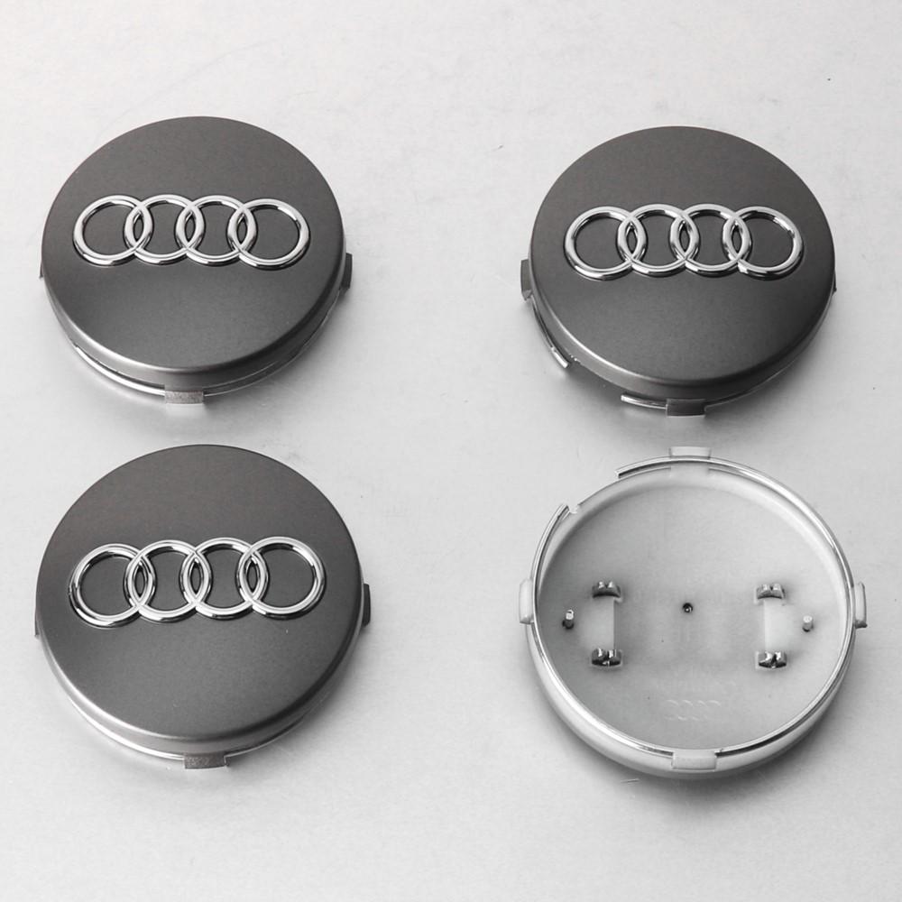 59MM 4pcs Car Wheel Center Hub Cap Badge Emblem Cover Auto Decoration For Audi A4 B5 B6 B7 A1 A3 8P 8L A6 C5 C6 A5 A7 A8 Q3 TT