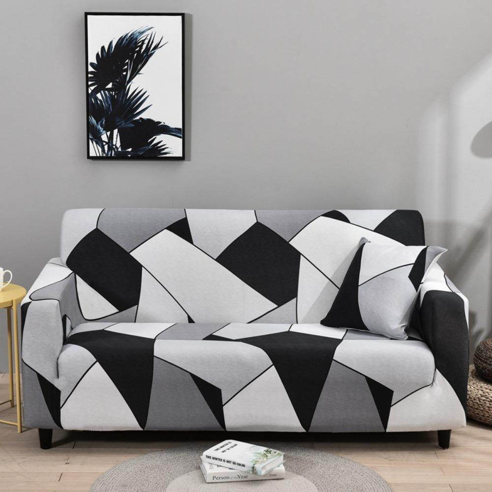 Stretchable Sofa Cover Full Set Slip Resistant Modern Simple Design Fabric Couch Protector