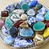 200g Mehrform Porzellan Mosaik Fliesen 5mm/0.18in Dicke Oval/Polygon/Rund/Quadrat Keramik Fliese DIY Bastelmaterialien