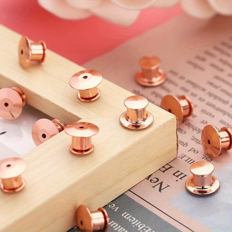 20 шт. сплошной плоский штифт пружинный штифт фиксатор металлический штифт задний фиксатор штифт фиксатор пряжка задняя сменная коробка 20pcs розового золота