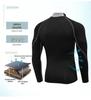 Men's High Neck Performance Long Sleeve Sports Shirt - Stretch, Breathable, Stand-Up Collar for Running & Basketball