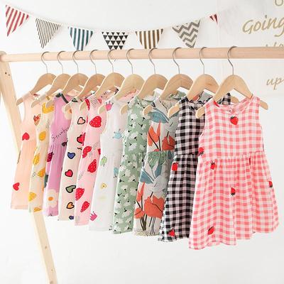 Princess Vest Dress for Girls - Cotton & Silk Korean Style Summer Outfit