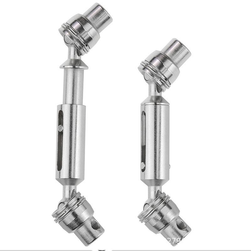 Poer For 2pcs Ural Truck RC Front Rear Drive Shaft for Henglong WPL Ural C14 C24 B24 MN D90 MN99S B36 B16 Car Spare Parts Metal