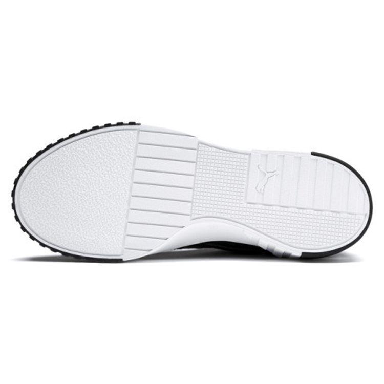 PUMA Women's Black White Cali Low Top Platform Sneakers 369155-03