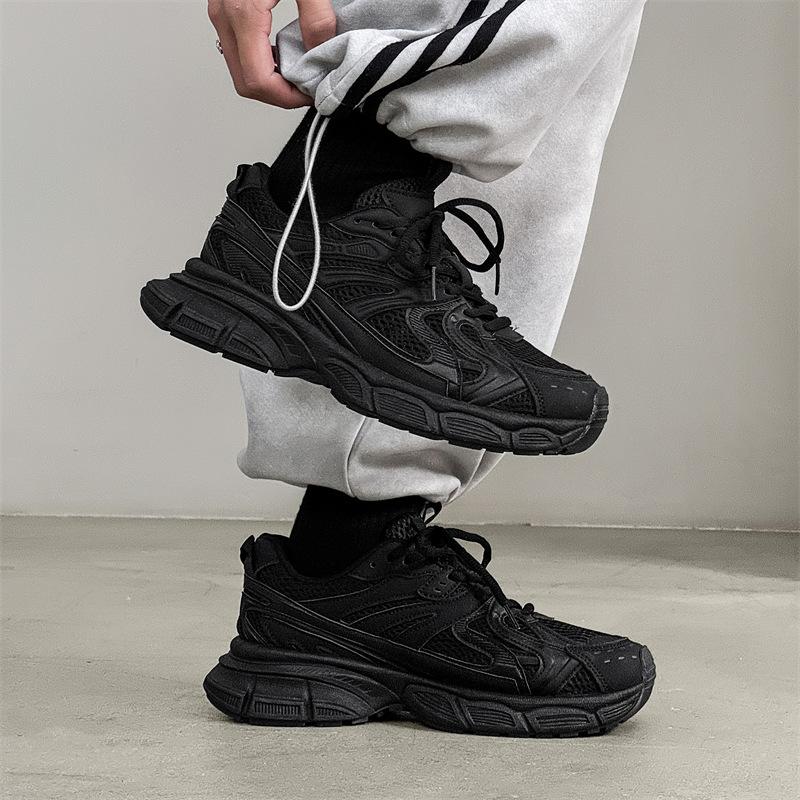 New men's casual sports shoes mesh platform men's shoes trendy versatile dad shoes men